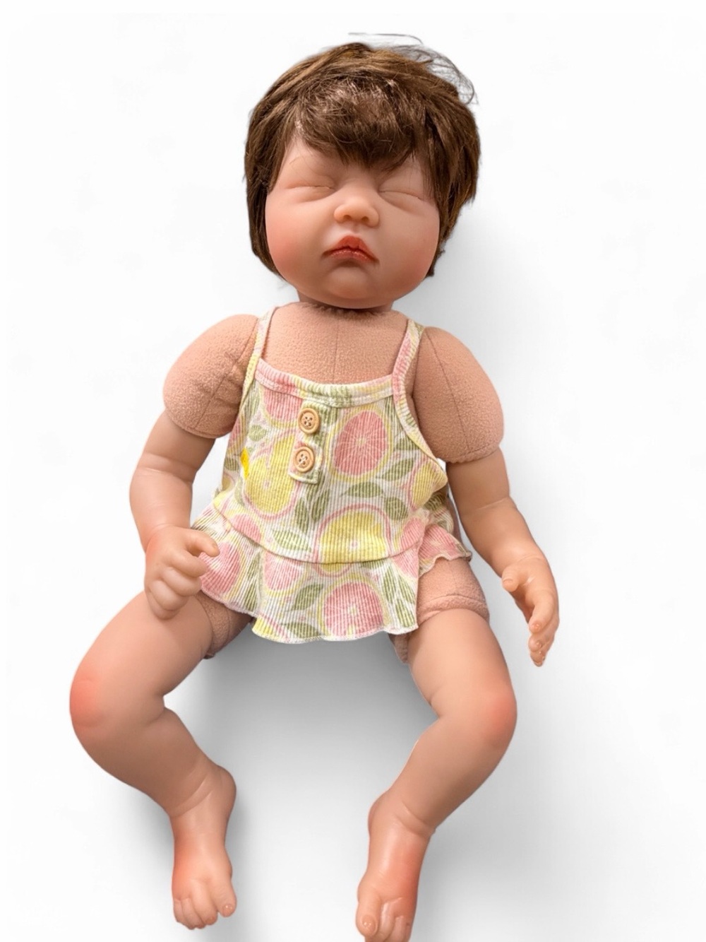 Soft Vinyl Baby Doll in Pink Floral Outfit
